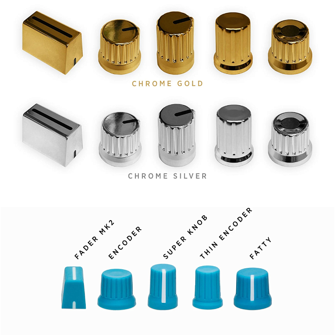 DJTT Chroma Caps Super Knob 90° (Plastic) Chrome Gold - img.6