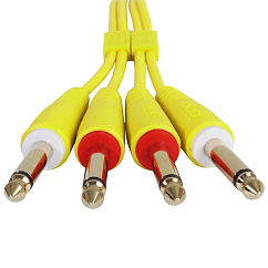 Cable UDG Ultimate Audio Cable Set 2Jack 6.3mm - 2Jack 6.3mm Straight 1.5m Yellow