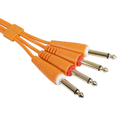 Cable UDG Ultimate Audio Cable Set 2Jack 6.3mm - 2Jack 6.3mm Straight 1.5m Orange