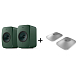 Bookshelf speakers KEF LSX II LT Sage Green + KEF P1 Desk Pad Silver - img.0