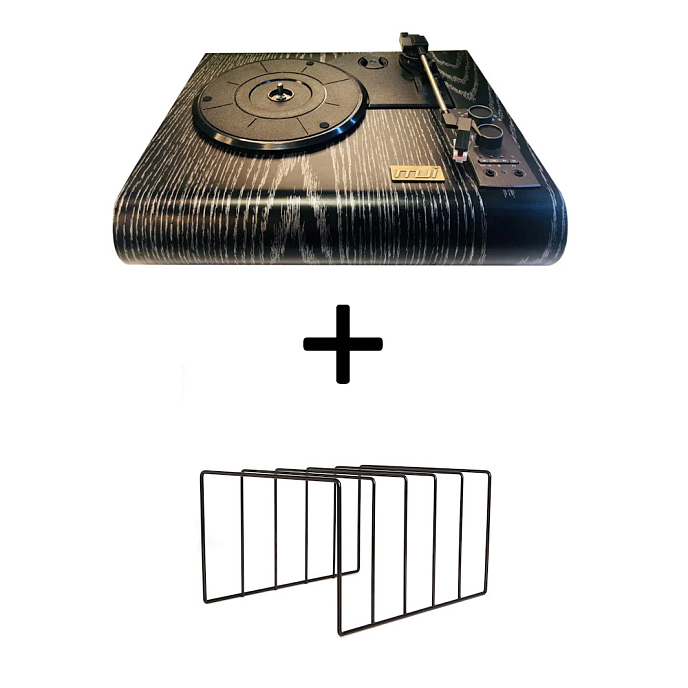 MJI Audio M2012 Black + MJI Vinyl Records Holder R25 (Bundle) - img.0