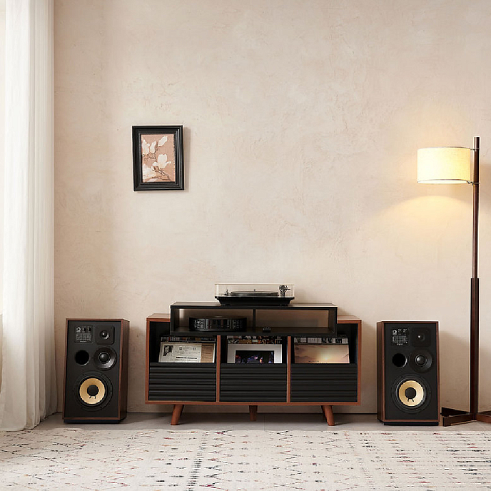 Hi-Fi Stand NorStone Oslo Vinyl 1200 Black/Walnut - img.3