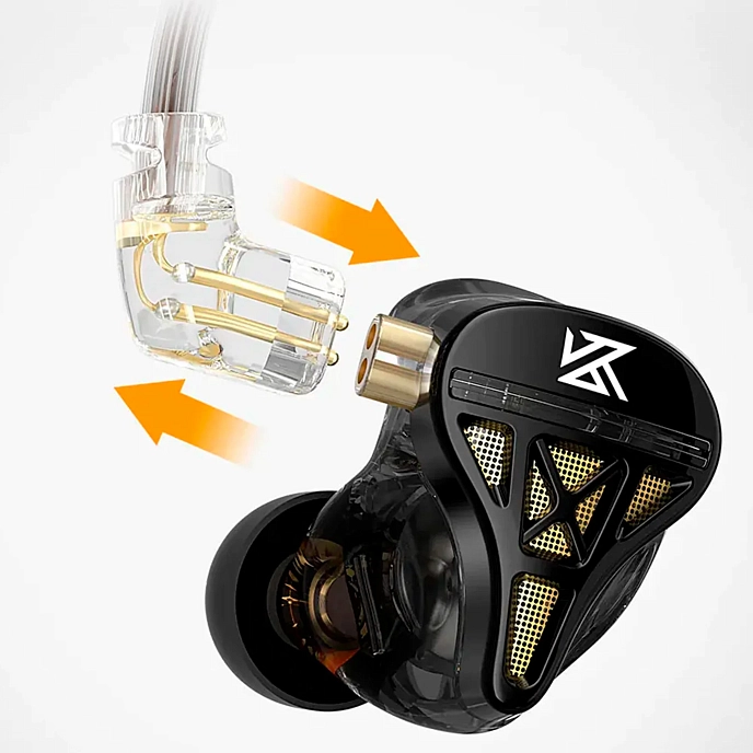 In-ear headphones KZ DQS with mic Black - img.5