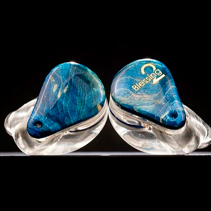 In-ear headphones MoonDrop Blessing 2 wooden edition blue - img.2