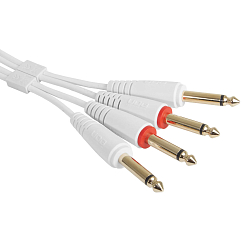 Cable UDG Ultimate Audio Cable Set 2Jack 6.3mm - 2Jack 6.3mm Straight 1.5m White