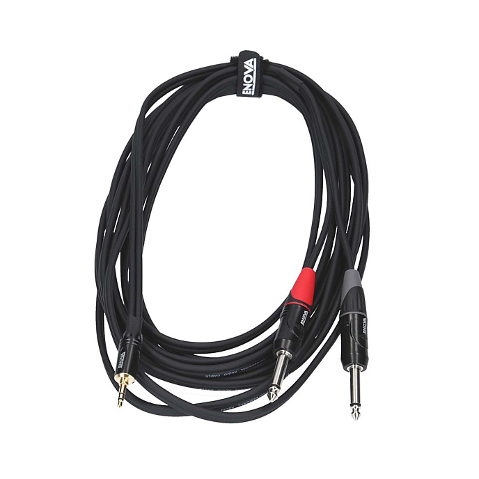 Cable ENOVA EC-A3-PSMPLM-5 Black 3.5мм - 2х6.3мм 5m - img.1