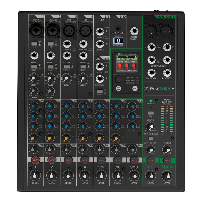 Mixing console Mackie ProFX10v3+ Black - img.2