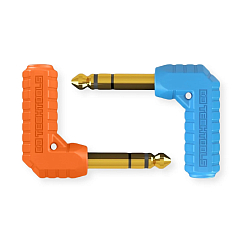 Adapter DJTT Chroma Jacks Adapter Angled jack 3.5mm (f) - jack 6.3mm (m) Neon Orange
