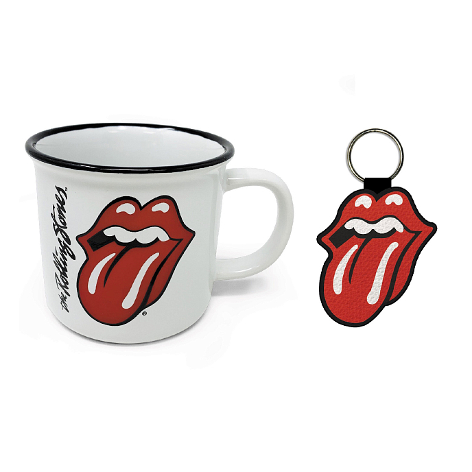 Kit Pyramid The Rolling Stones Lips (Gift Set Mug and Keychains) White/Red - img.0