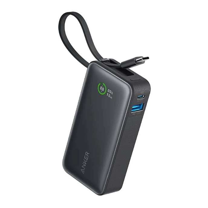 Portable battery Anker Nano Power Bank 30W (Built-In USB-C Cable) Black - img.0