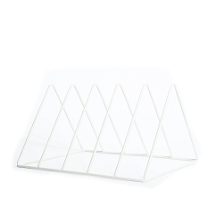 Vinyl record stand MJI Audio Vinyl Records Holder R25A White