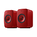 Kit KEF LSX II Lava Red + KEF S1 Floor Stand Cobalt Blue - img.1