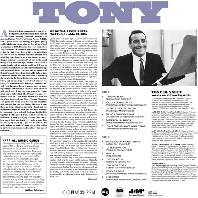 Vinyl Record Tony Bennett - Tony - LP - img.1