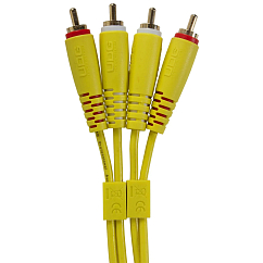Cable UDG Ultimate Audio Cable Set 2RCA - 2RCA Straight 3m Yellow