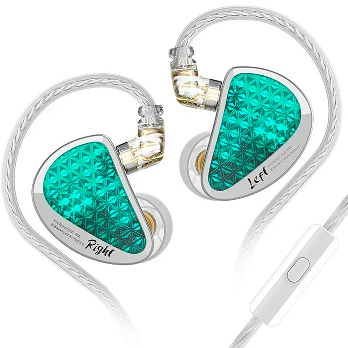 In-ear headphones KZ AS16 PRO with Mic Green - img.1