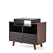 Hi-Fi Stand NorStone Oslo Vinyl 800 Black Satin/Walnut - img.2