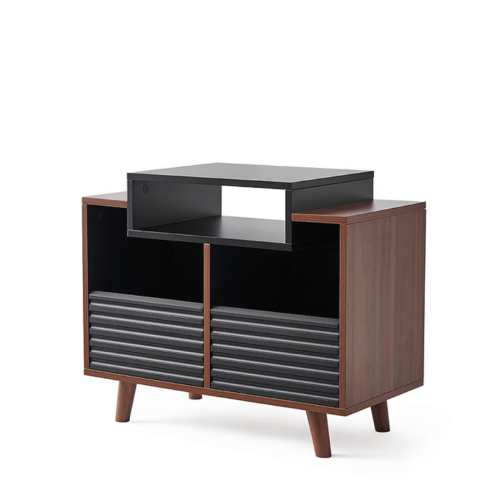 Hi-Fi Stand NorStone Oslo Vinyl 800 Black Satin/Walnut - img.2