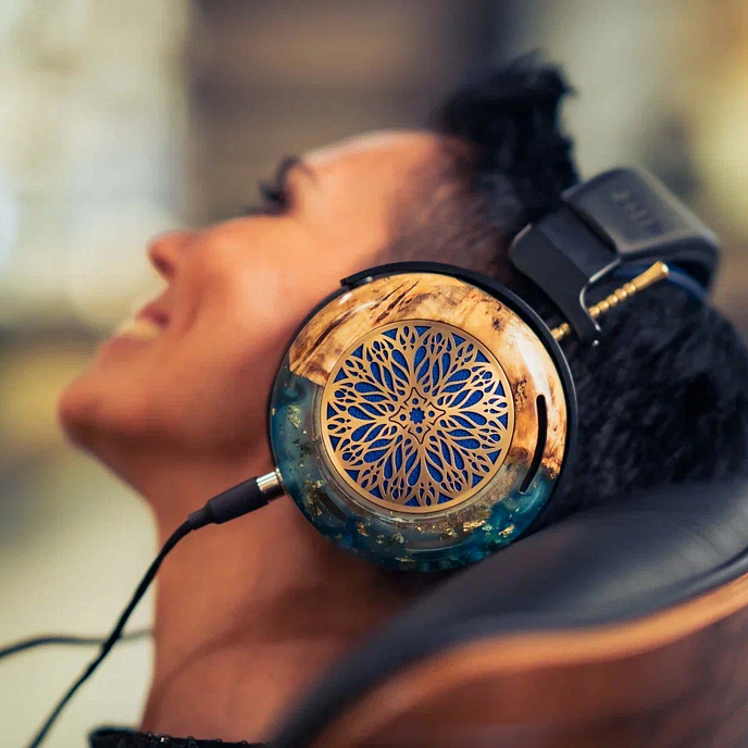 Over-ear headphones ZMF Atrium Open - Resin Flake Blue Aluminum - img.2