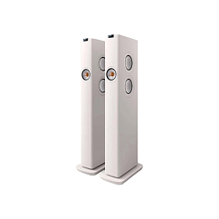 Floorstanding Speakers KEF LS60 Wireless Mineral White + KEF KC 62 Black