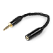 Adapter 64 Audio 8 Braid Cable Adaptor Black 2.5mm - 3.5mm - img.0 Adapter 64 Audio 8 Braid Cable Adaptor Black 2.5mm - 3.5mm - img.0