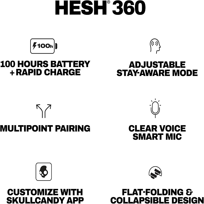 Wireless Headphones Skullcandy Hesh 360 Bone - img.11