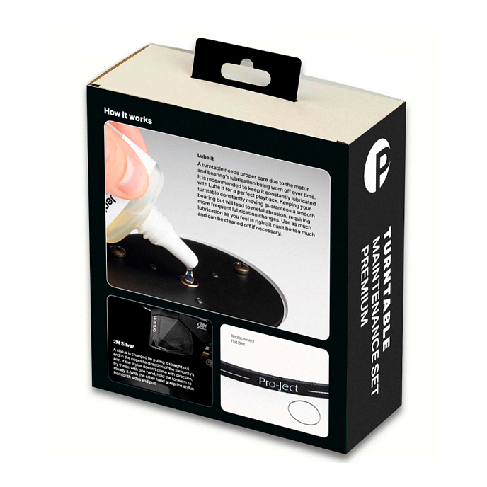 Vinyl Accessory Pro-Ject Maintenance Set Premium (Lube It/Drive Belt/2M Silver Stylus) - img.1