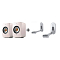 KEF LSX II Mineral White + KEF B1 Wall Bracket Silver