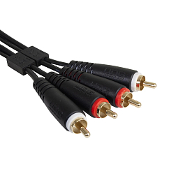 Cable UDG Ultimate Audio Cable Set 2RCA - 2RCA Straight 1.5m Black