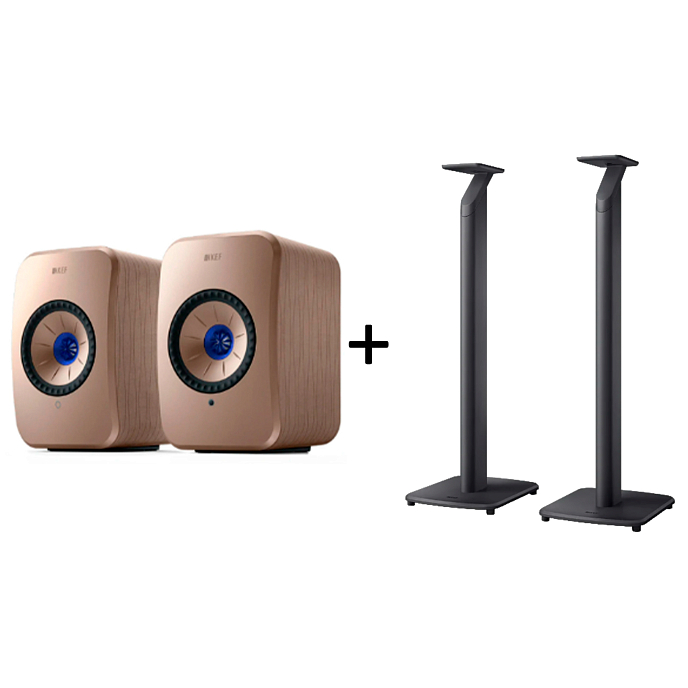 Kit KEF LSX II Soundwave + KEF S1 Floor Stand Slate Grey - img.0
