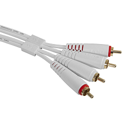 Cable UDG Ultimate Audio Cable Set 2RCA - 2RCA Straight 1.5m White