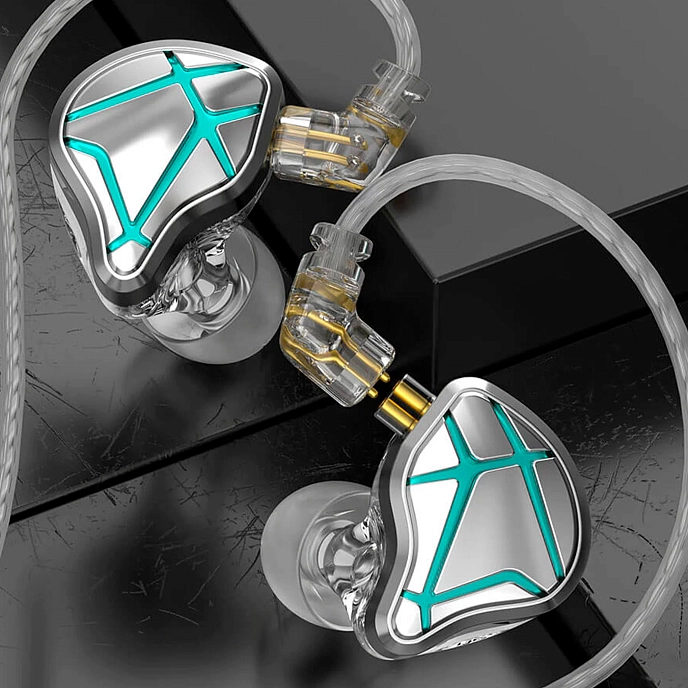 In-ear headphones KZ ESX with Mic Silver - img.5