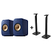 - img.0 Bookshelf speakers KEF LSX II Cobalt Blue + KEF S1 Floor Stand Black - img.0