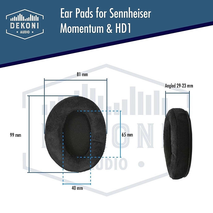 Eartips Dekoni Audio Choice Suede Earpads for Sennheiser Momentum 4 Black - img.4