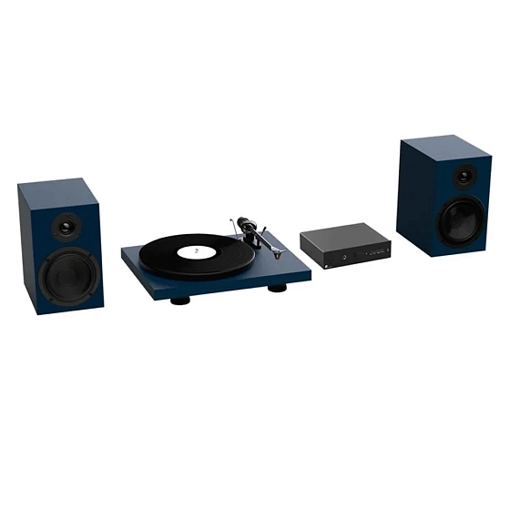 Turntable Pro-Ject COLOURFUL AUDIO SYSTEM (UK PLUG) satin blue - img.0