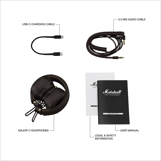 Wireless Headphones Marshall Major V Brown - img.3