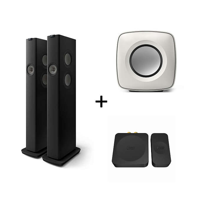 Kit KEF LS60 Wireless Carbon Black + Kube KC62 Subwoofer + KW1 Kit - img.0