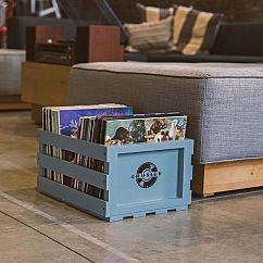Vinyl Storage Box Crosley Record Storage Crate tourmaline