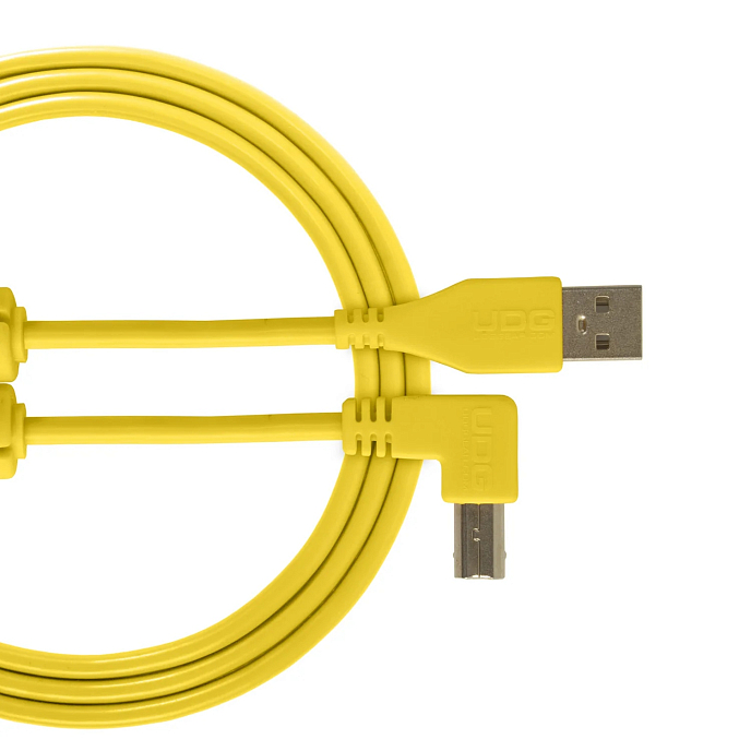 Cable UDG Ultimate Audio Cable USB-A - USB-B 2m Angled Yellow - img.0