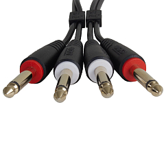Cable UDG Ultimate Audio Cable Set 2Jack 6.3mm - 2Jack 6.3mm Straight 1.5m Black
