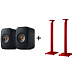 Kit KEF LSX II Carbon Black + KEF S1 Floor Stand Crimson Red - img.0 Kit KEF LSX II Carbon Black + KEF S1 Floor Stand Crimson Red - img.0