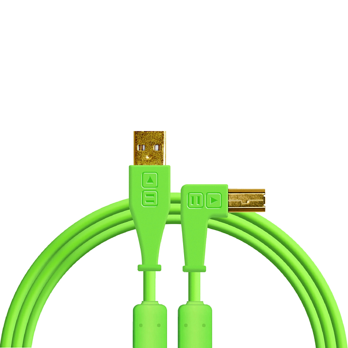 Cable DJTT Chroma Cables USB-A - USB-B Right Angled Green 1.5m - img.0