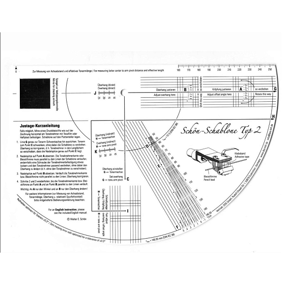 Vinyl Accessory Tonar Professional Cartridge Install Protractor - img.0