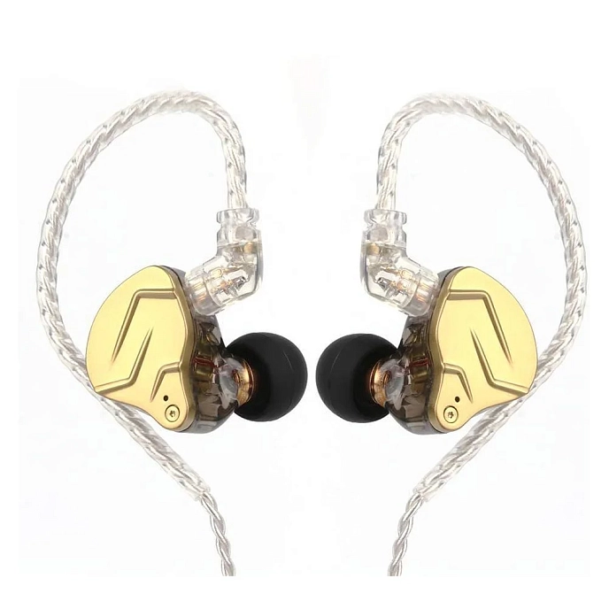 In-ear headphones KZ ZSN Pro with mic Gold - img.1