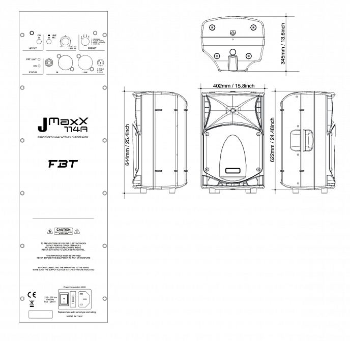Floorstanding Speakers FBT JMAXX 114A Black - img.2