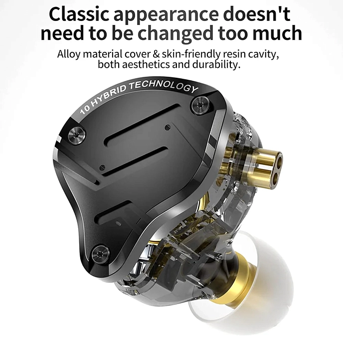 In-ear headphones KZ ZS10 Pro X with Mic Black - img.2