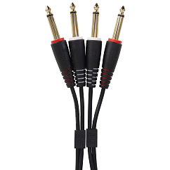 Cable UDG Ultimate Audio Cable Set 2Jack 6.3mm - 2Jack 6.3mm Straight 3m Black