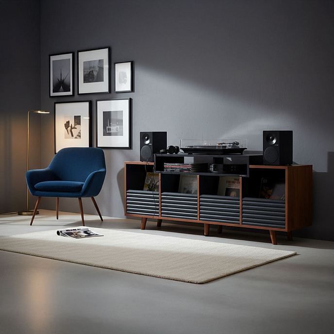 Hi-Fi Stand NorStone Oslo Vinyl 1600 Black/Walnut - img.5