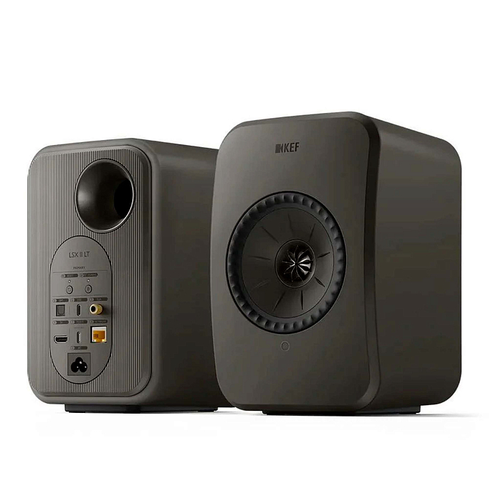 Bookshelf speakers KEF LSX II LT Graphite Grey + KEF P1 Desk Pad Silver - img.3