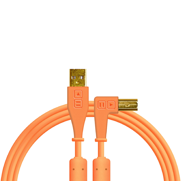 Cable DJTT Chroma Cables USB-A - USB-B Right Angled Orange 1.5m - img.0
