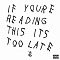 Drake – If You're Reading This It's Too Late LP